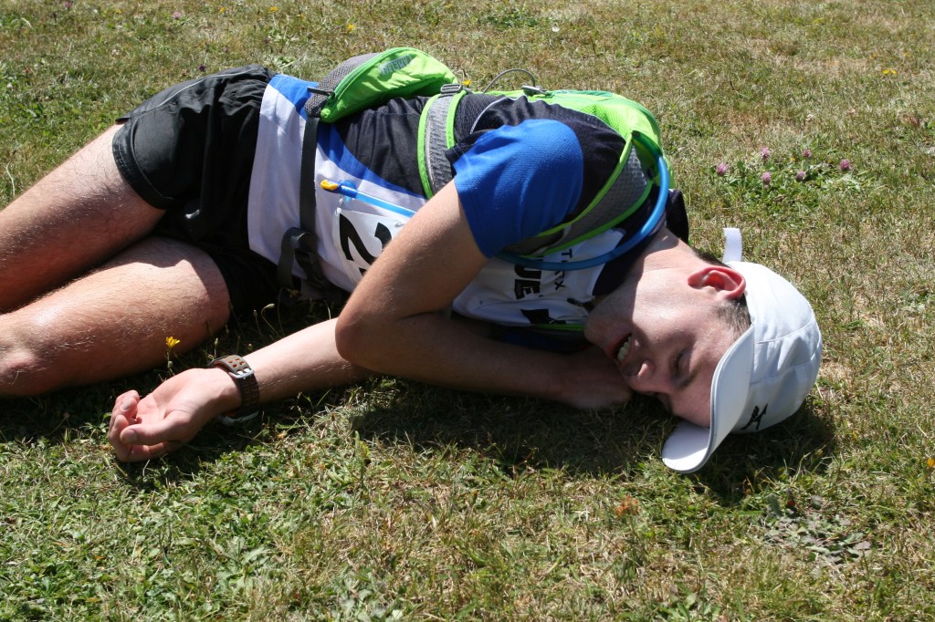 Recovery position at the finish!