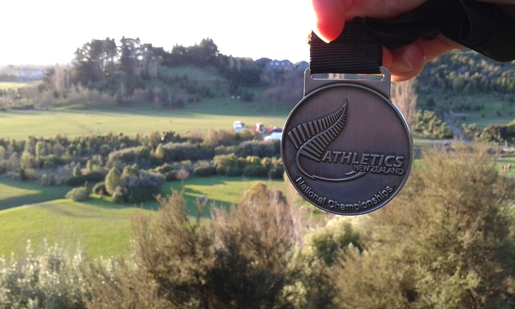 Silver team medal from the NZXC Champs at Halswell
