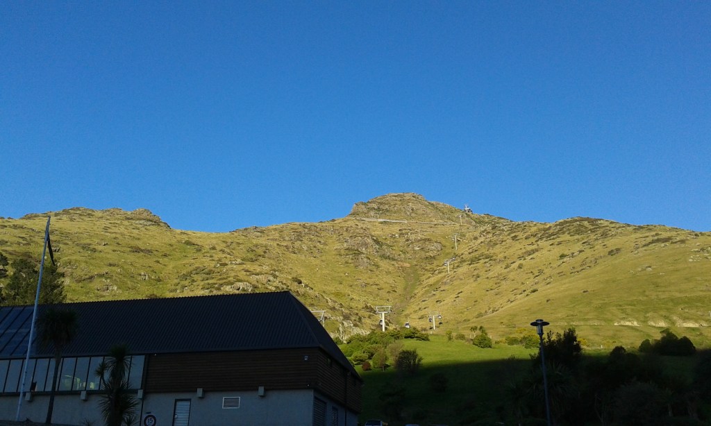 Hill reps up Bridle Path on a Sunny Winter day