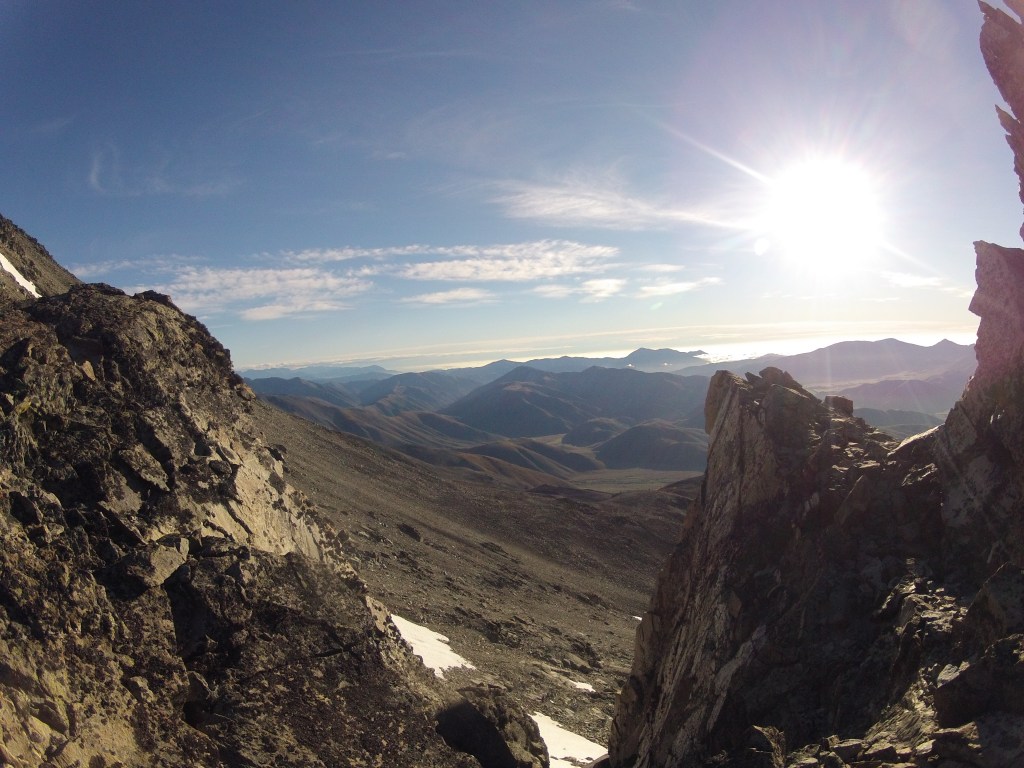 Sun rise on the ridge below Fox Peak