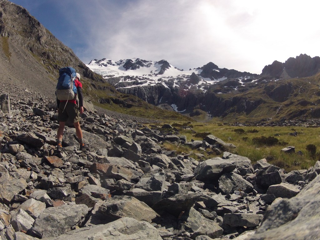 Making my way to the upper part of the valley