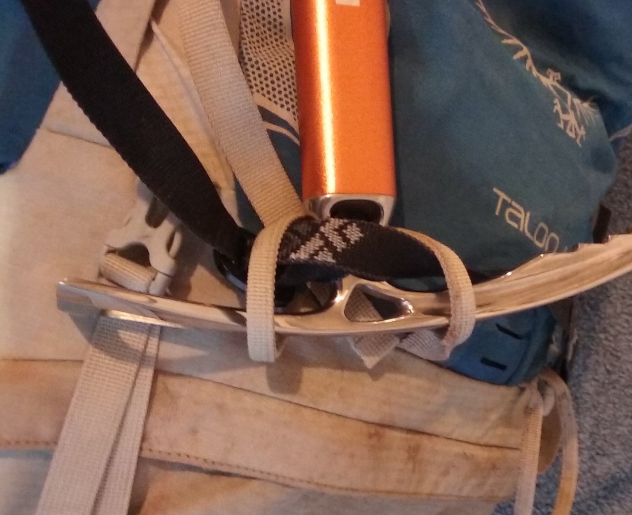 Ice Axe loop is a little big and the Axe slops around a bit