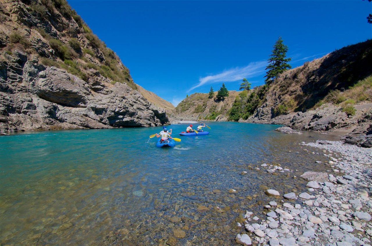 On the river, looks like I might be attempting to spear a fish!