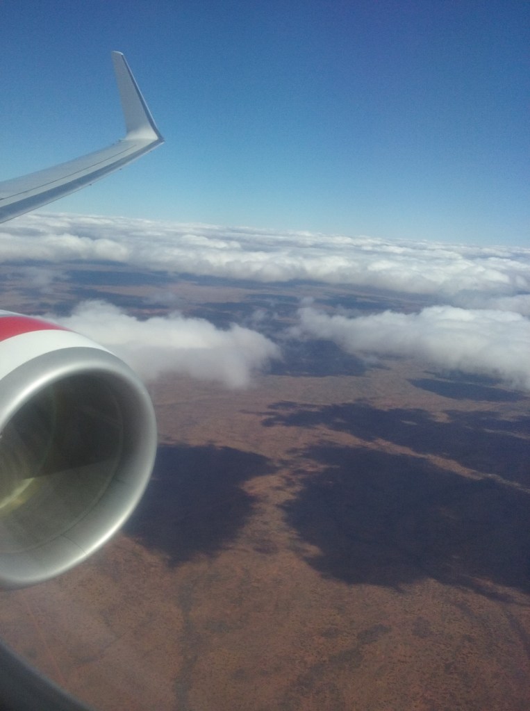 Flying across the Desert to Alice Springs